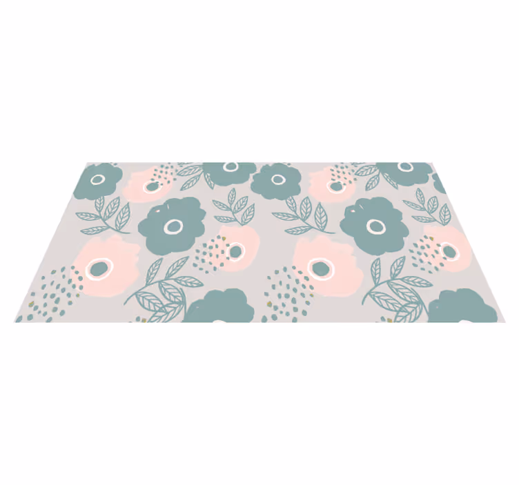 Blommigt blad element Vinylmatta blommor och växter - Tenstickers
