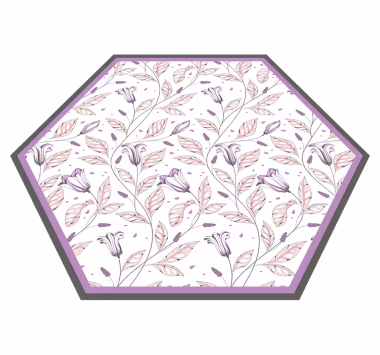 Vinylmatta blommor och växter med graciösa motiv - Tenstickers
