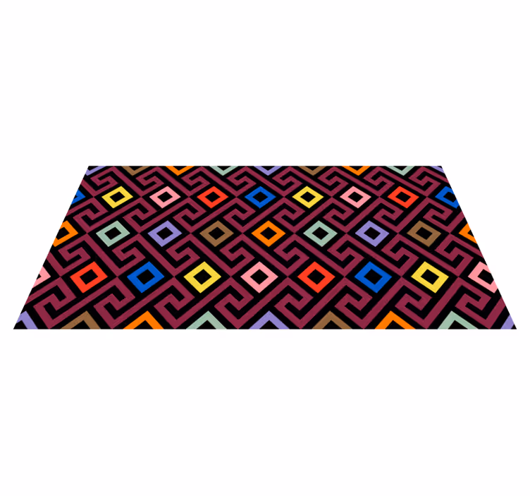 Livlig stil Vinylmatta geometrisk - Tenstickers