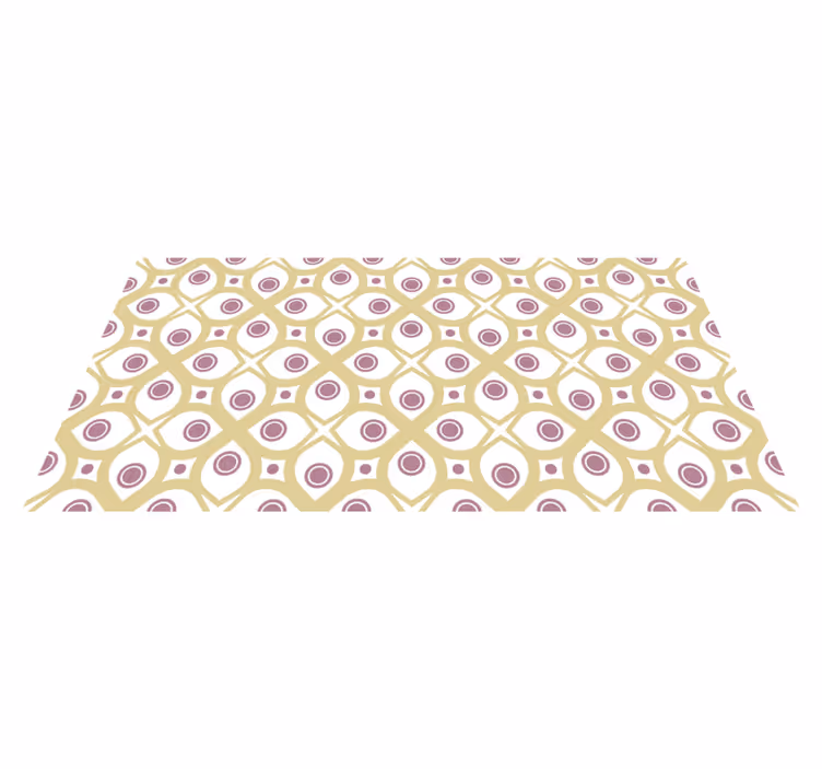 Geometriska cirklar mönster Vinylmatta Mosaik - Tenstickers
