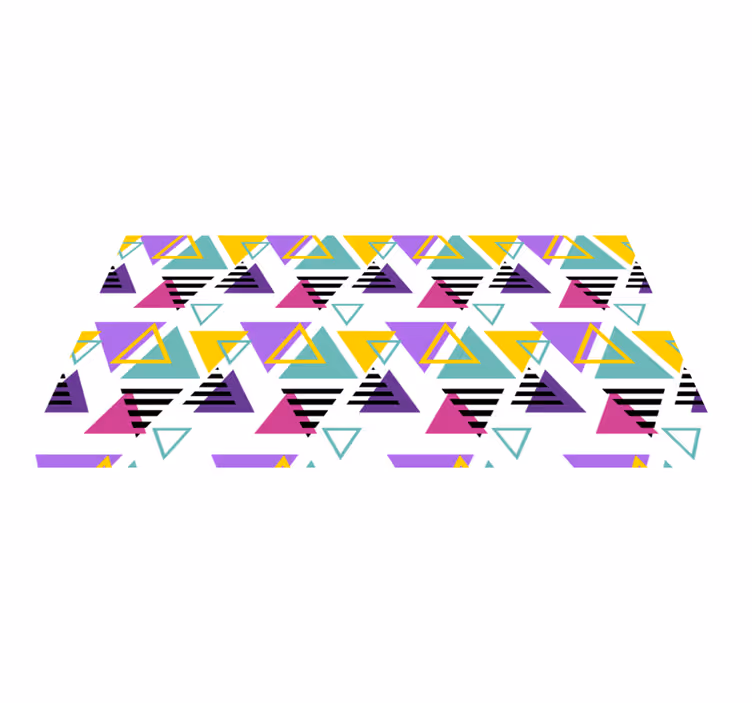 Färgglatt triangelarrangemang Vinylmatta geometrisk - Tenstickers