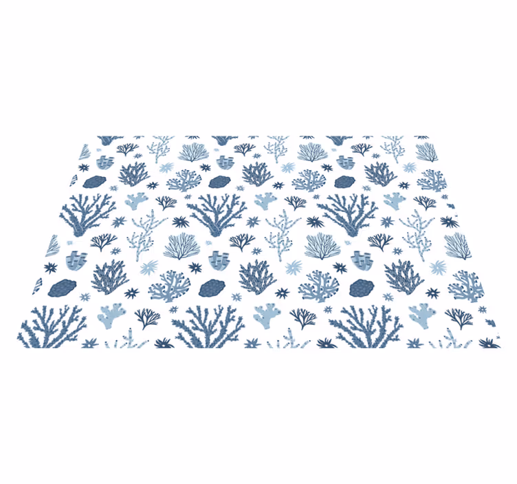 Korallrevsmönster Vinylmatta natur - Tenstickers