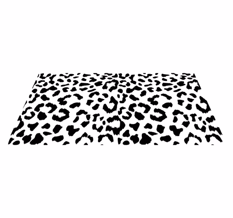 Svart leopardmönster Vinylmatta djurtryck - Tenstickers