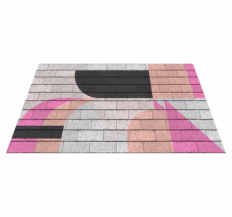 Konceptuella färgsegment Vinylmatta geometrisk - Tenstickers