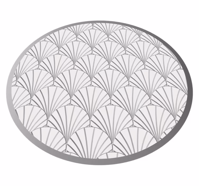 Elegant solfjädermönster Vinylmatta badrum - Tenstickers