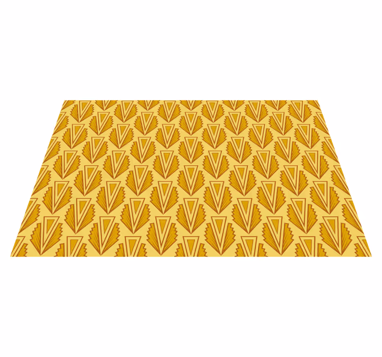 Geometriskt gult mönster Vinylmatta Mosaik - Tenstickers