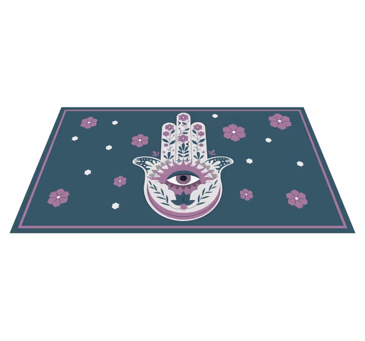 Hamsa handstil Vinylmatta Mandala - Tenstickers