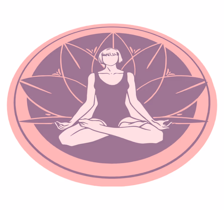 Symbol för lugn meditation Vinylmatta Mandala - Tenstickers
