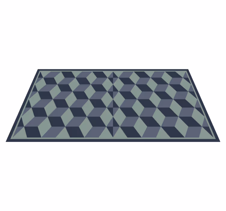 Kubiskt mönsterspel Vinylmatta geometrisk - Tenstickers