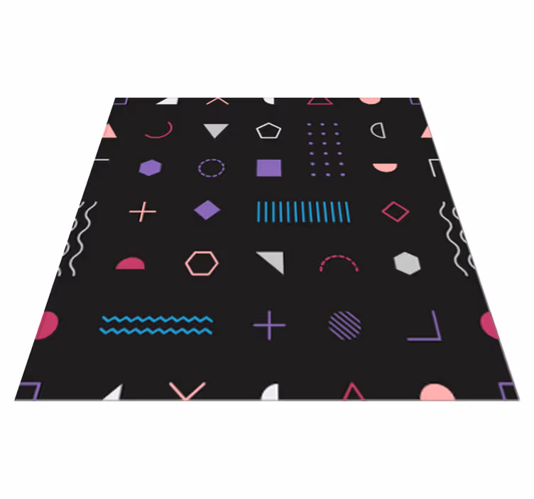 Lekfulla former uppvisar Vinylmatta geometrisk - Tenstickers