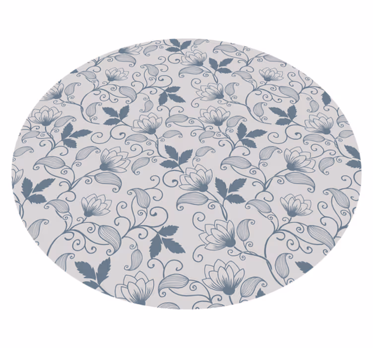 Blommig lugn Vinylmatta badrum - Tenstickers