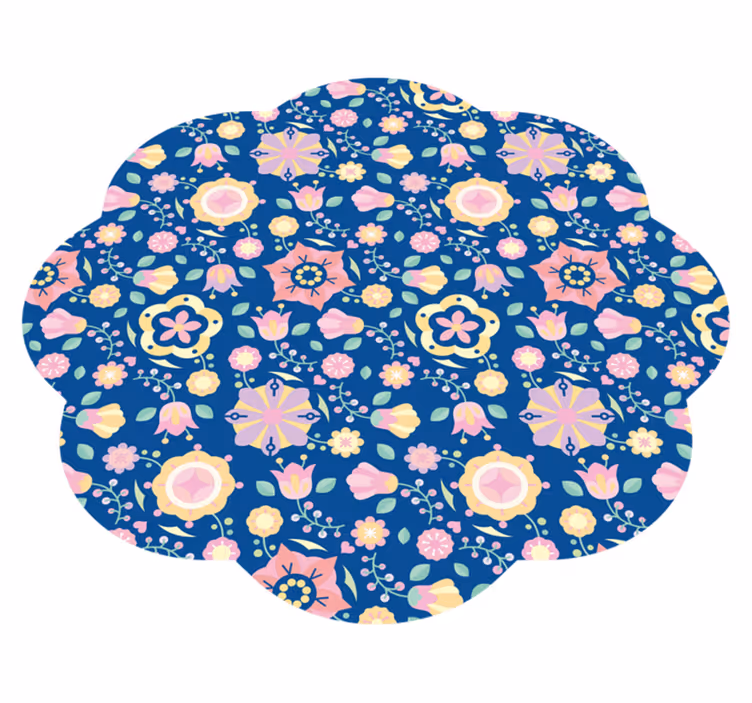 Botanisk lycka Vinylmatta blommor och växter - Tenstickers