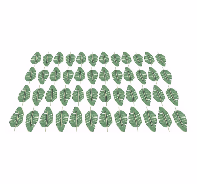 Uppsättning nordiska gröna blad nordisk vinylmatta - Tenstickers