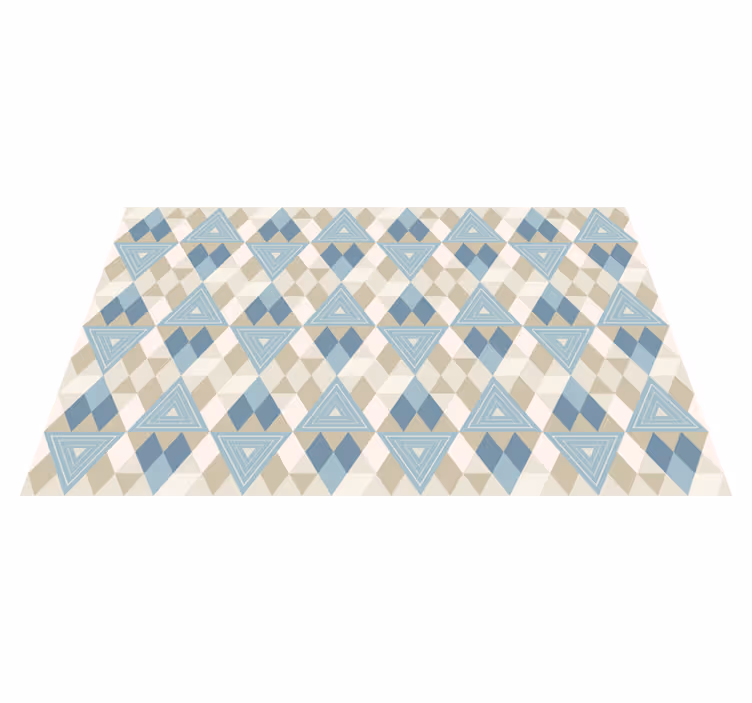 Trianglar och diamanter Vinylmatta geometrisk - Tenstickers