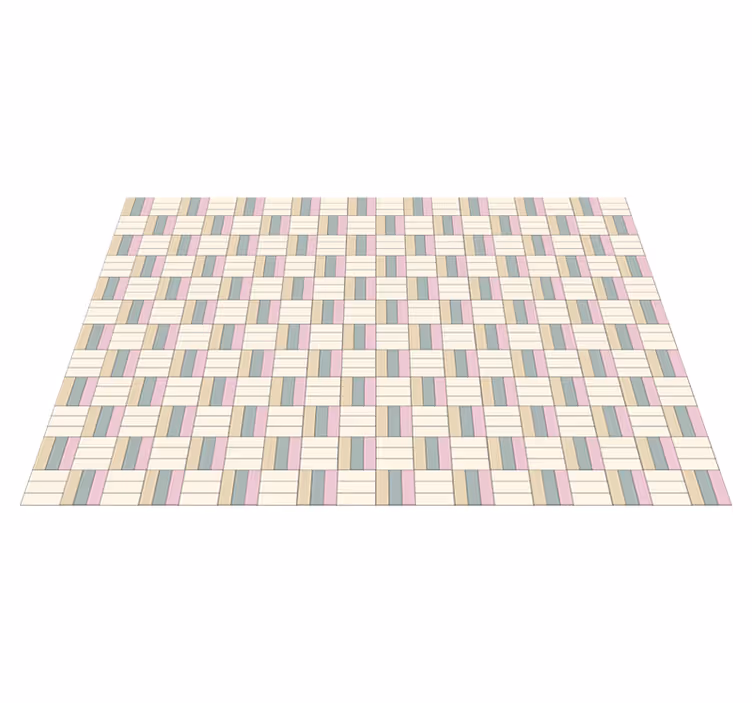 Vävda färgblock Vinylmatta geometrisk - Tenstickers