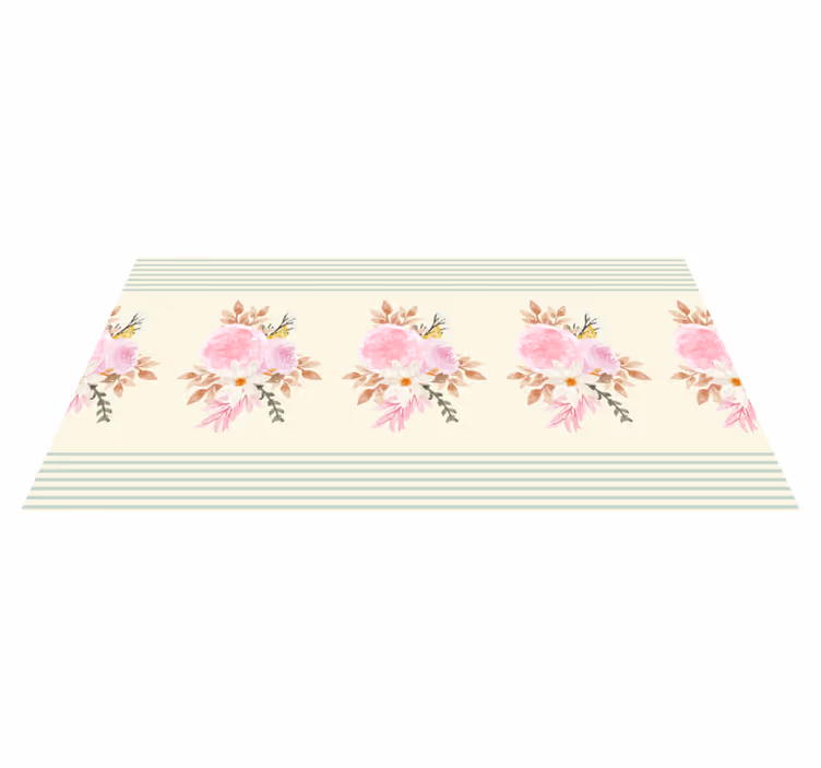Mjukt blomsterarrangemang Vinylmatta badrum - Tenstickers