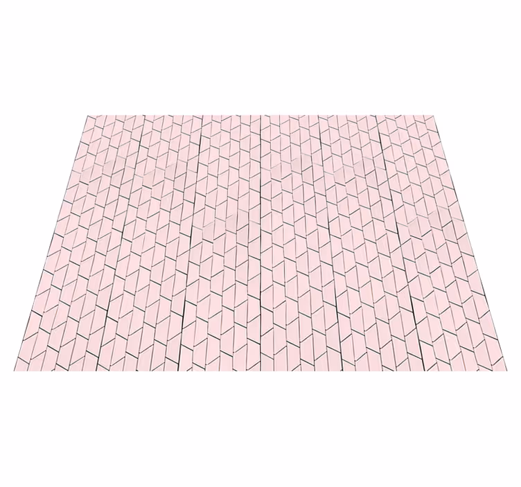 Rosa geometrisk stil Vinylmatta kakeleffekt - Tenstickers