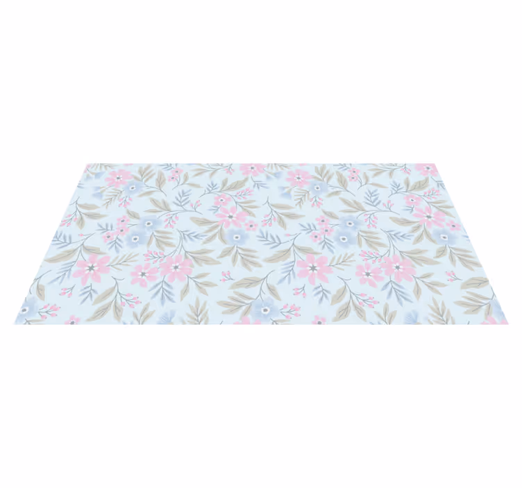 Floral Pastel Design Vinylmatta blommor och växter - Tenstickers