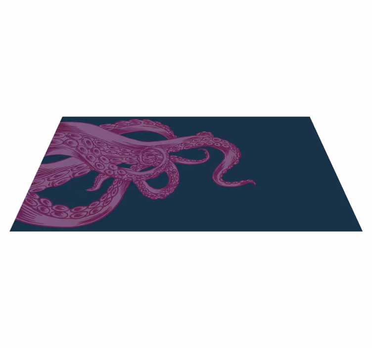 Bläckfiskdekoration Overlay Vinylmatta djur - Tenstickers