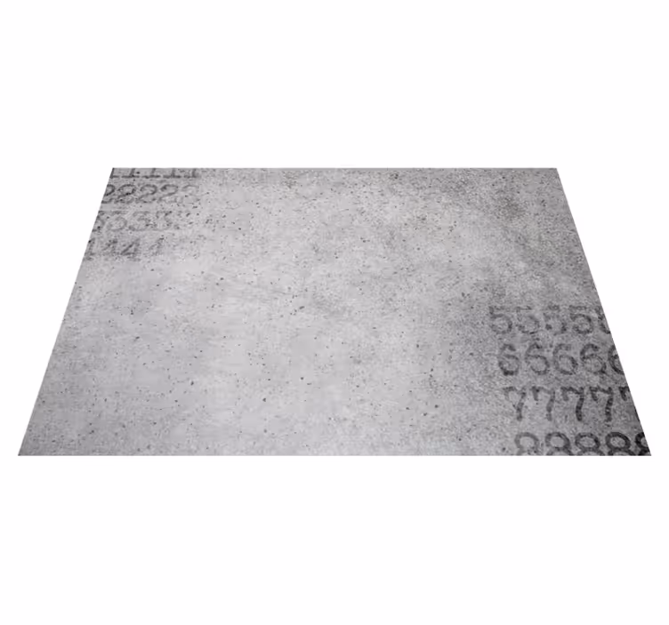 Industriell betong med siffror modern matta - Tenstickers
