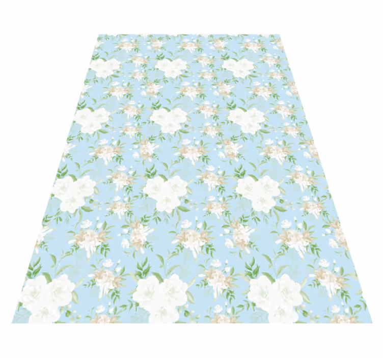 Fridfull blommig elegans Vinylmatta blommor och växter - Tenstickers
