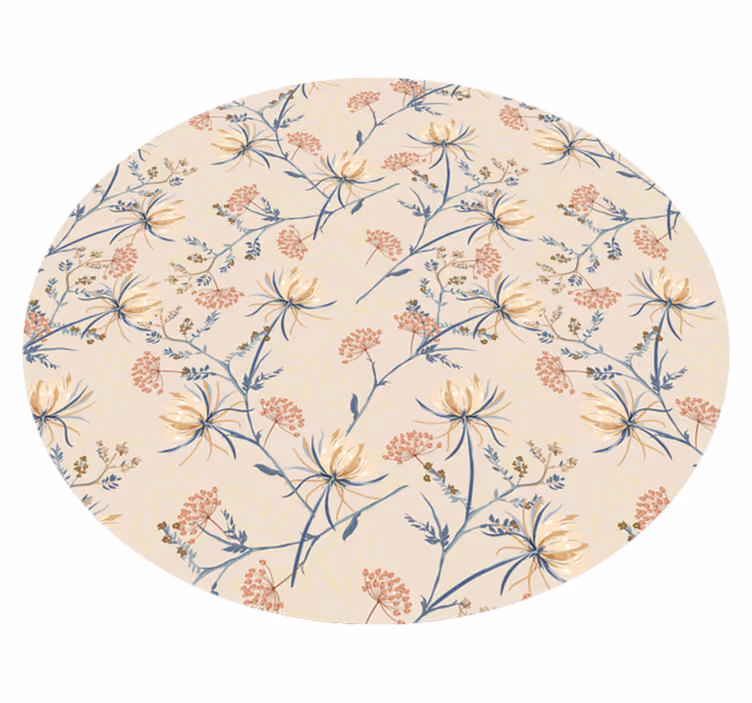 Botanisk blomyta Vinylmatta blommor och växter - Tenstickers