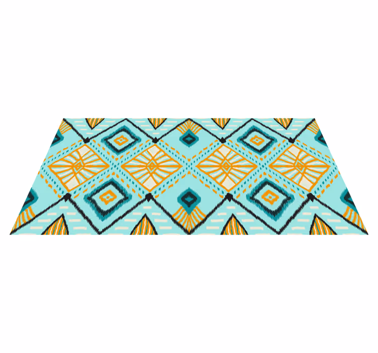 Tribal geometriska mönster Vinylmatta etnisk - Tenstickers
