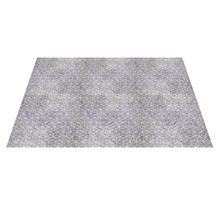 Geometrisk cementvinylmatta för hemmakontor - Tenstickers
