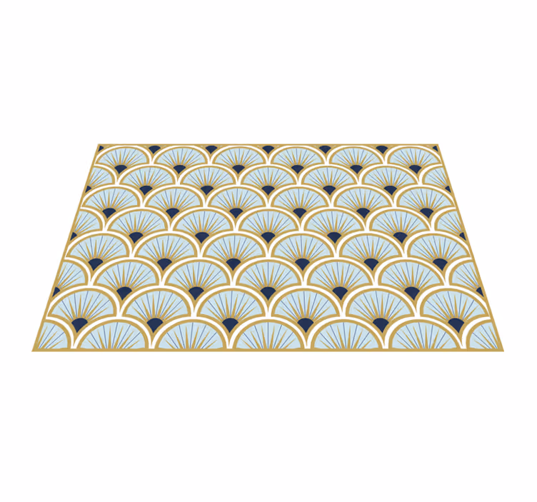 Geometriska fläktmönster Vinylmatta geometrisk - Tenstickers