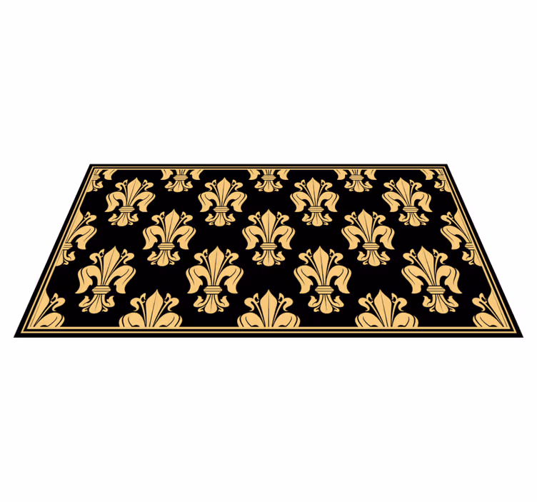 Elegant fleur-de-lis mönster Vinylmatta Vardagsrum - Tenstickers