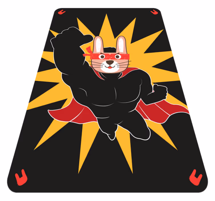 Superhjälte flygande barn vinylmatta - Tenstickers