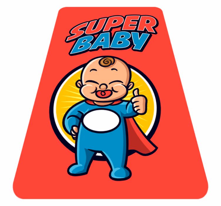 Superhjälte spädbarn tema Vinylmatta daghem - Tenstickers