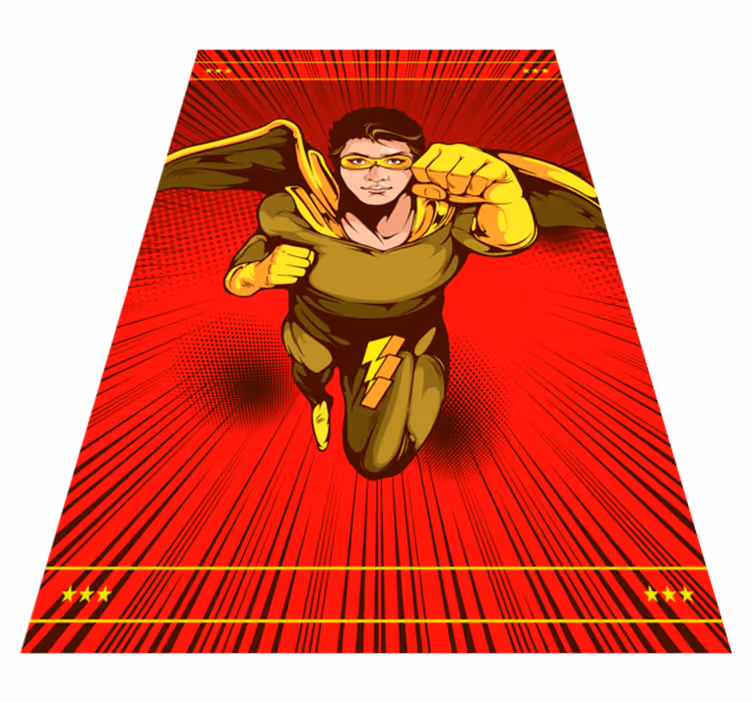 Superhjälte action pose Andra Vinylmattor - Tenstickers