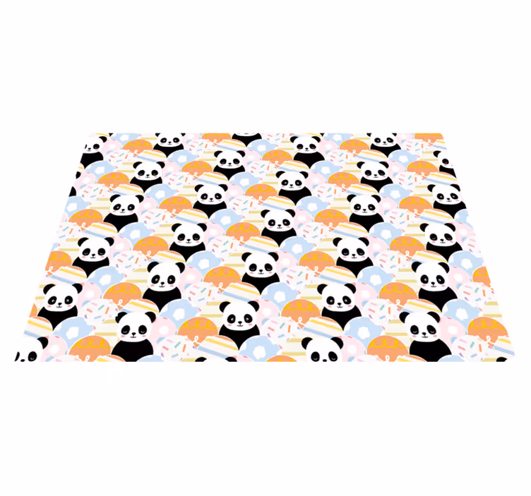 Panda lekplats mönster Vinylmatta daghem - Tenstickers