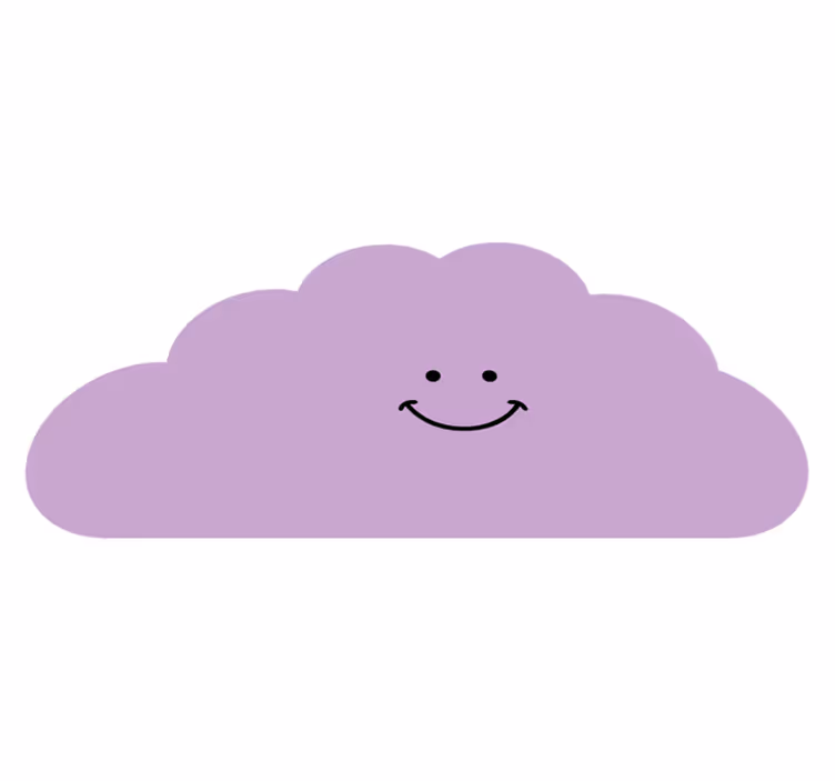 Leende moln form Vinylmatta daghem - Tenstickers