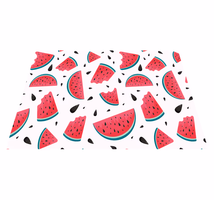 Färskt mönster med vattenmelon sovrum matta - Tenstickers