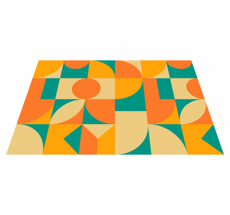 Färgglada geometriska design entréplattor - Tenstickers