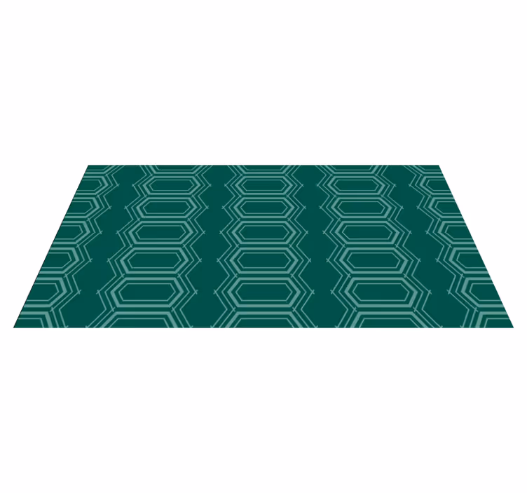 Smaragd geometriska mönster Vinylmatta geometrisk - Tenstickers