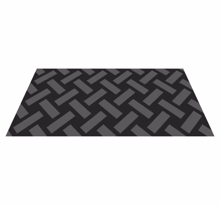 Monokrom fiskben Vinylmatta geometrisk - Tenstickers