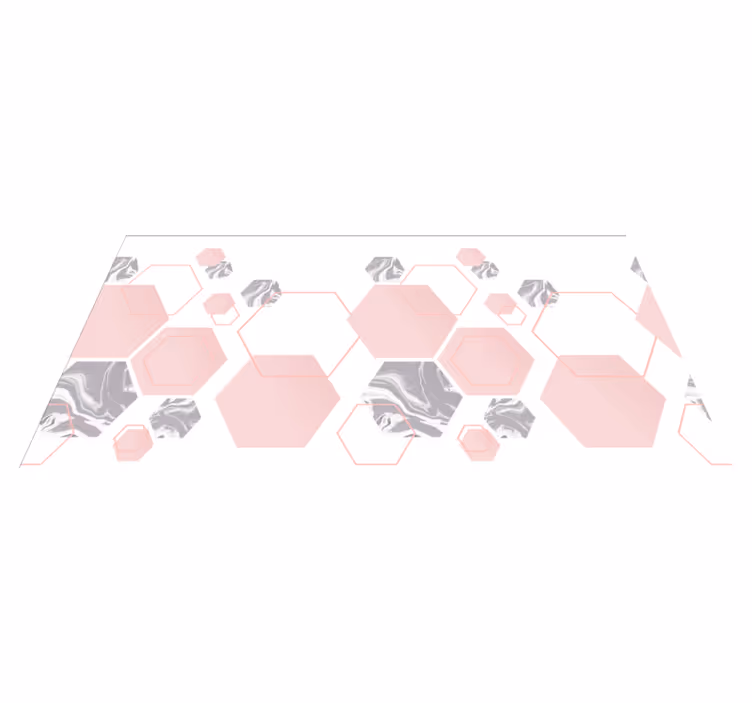 Marmorerade hexagoner Vinylmatta Mosaik - Tenstickers