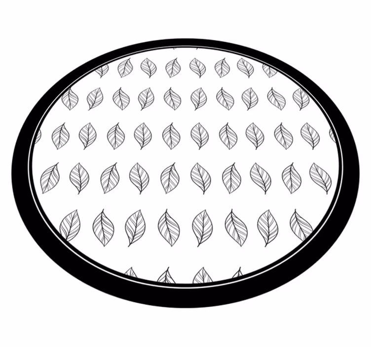 Lövformad matta med minimalistisk ränder - Tenstickers