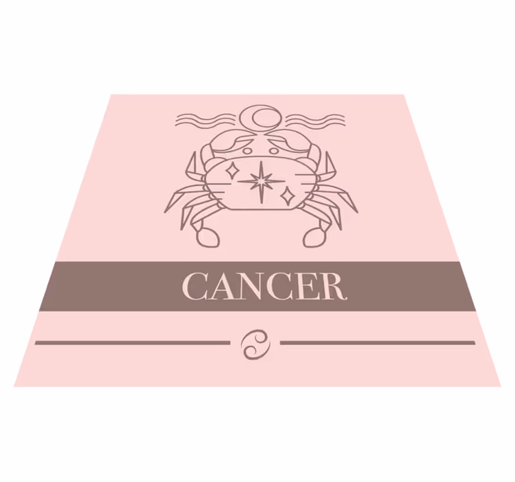 Cancer zodiaken emblem Vinylmattor med fraser - Tenstickers