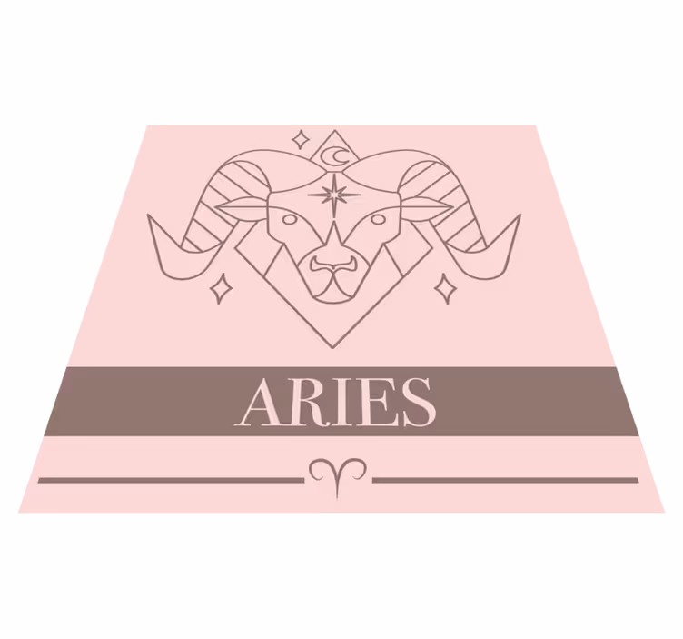 Aries zodiac symbol Vinylmattor med fraser - Tenstickers
