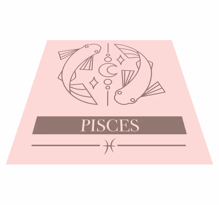 Fiskarnas zodiak Vinylmattor med fraser - Tenstickers