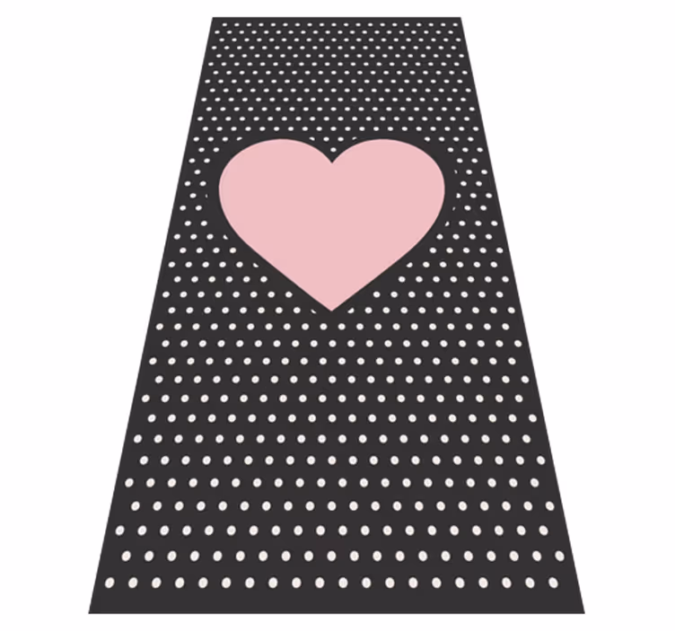 Polka hjärta accent Andra Vinylmattor - Tenstickers