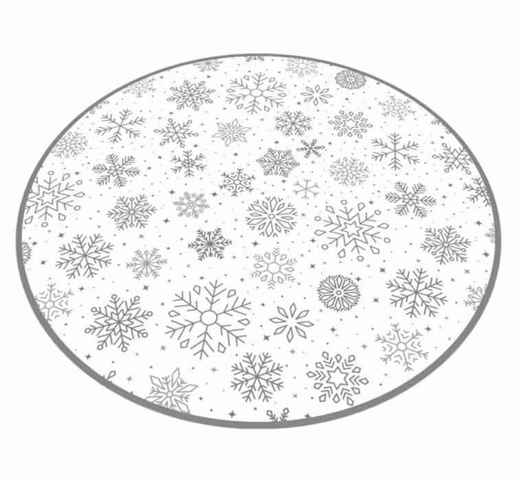 Semester snöflingor Vinylmatta Jul - Tenstickers