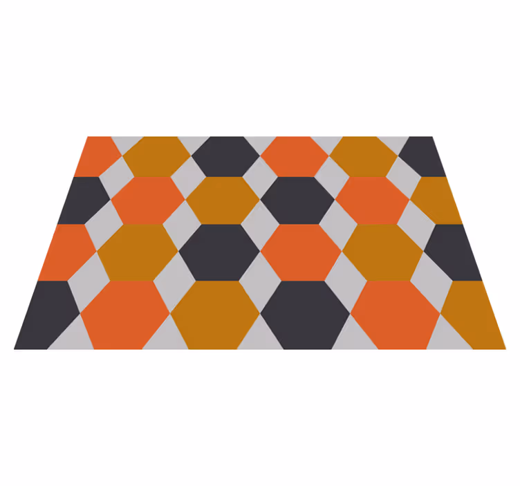 Sexkantigt mönster Vinylmatta geometrisk - Tenstickers