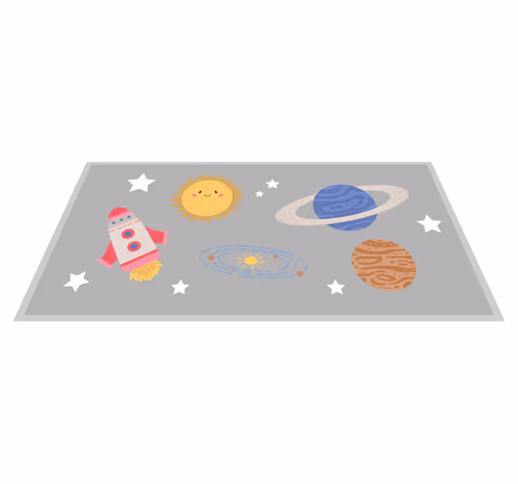Space and planets star vinylmatta - Tenstickers