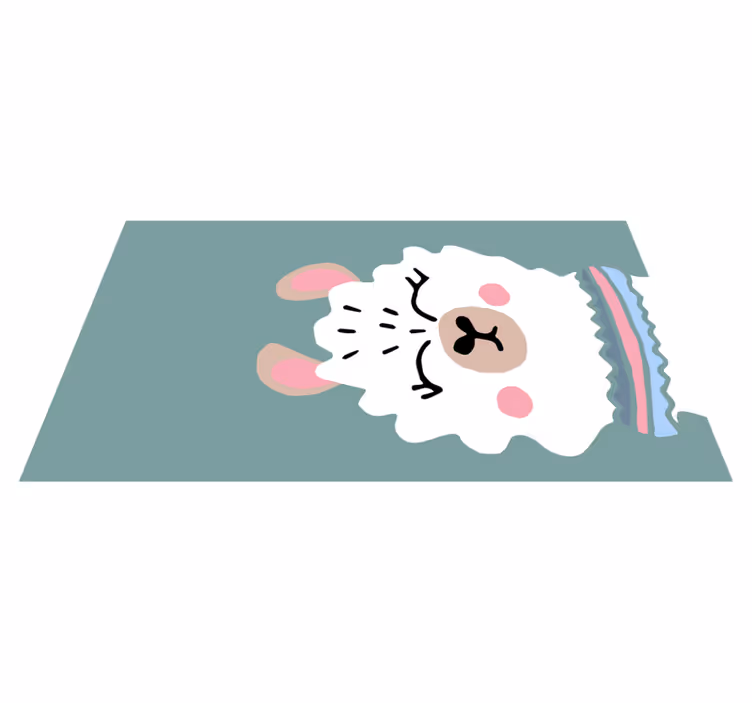Lamm illustration Vinylmatta daghem - Tenstickers