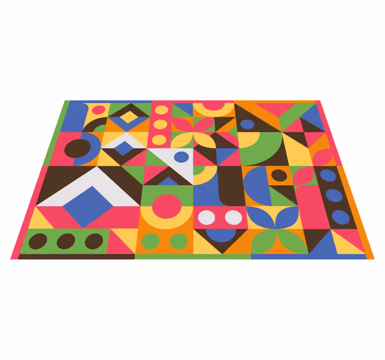 Geometriska former stänk Vinylmatta geometrisk - Tenstickers